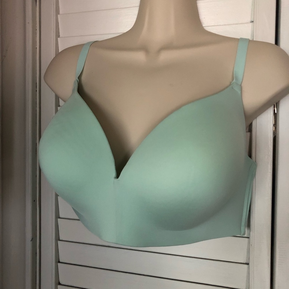 Plus Size Mint Green Seamless Padded Bra XL